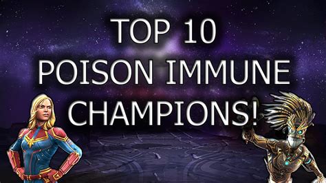 Mcoc poison immune - Buff Immunity is an ability that prevents the Champion from generating Buffs, and is used by Science Champions to counter Mystic Champions' Nullify abilities. It is also a non-damaging Debuff that is exclusive to Black Widow (Claire Voyant) . Ant-Man Cassie Lang Red Guardian Spider-Man 2099 Titania Hulk -- Synergy with Silver Surfer Black Widow …